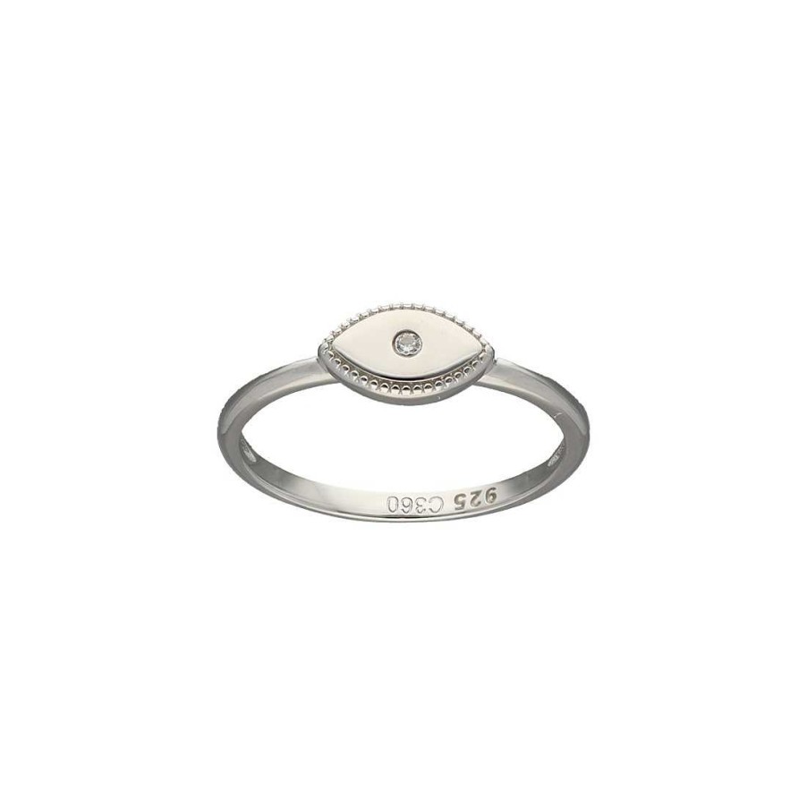 Joyer A En Plata Joya36 | Anillo Plata Forma Ojo