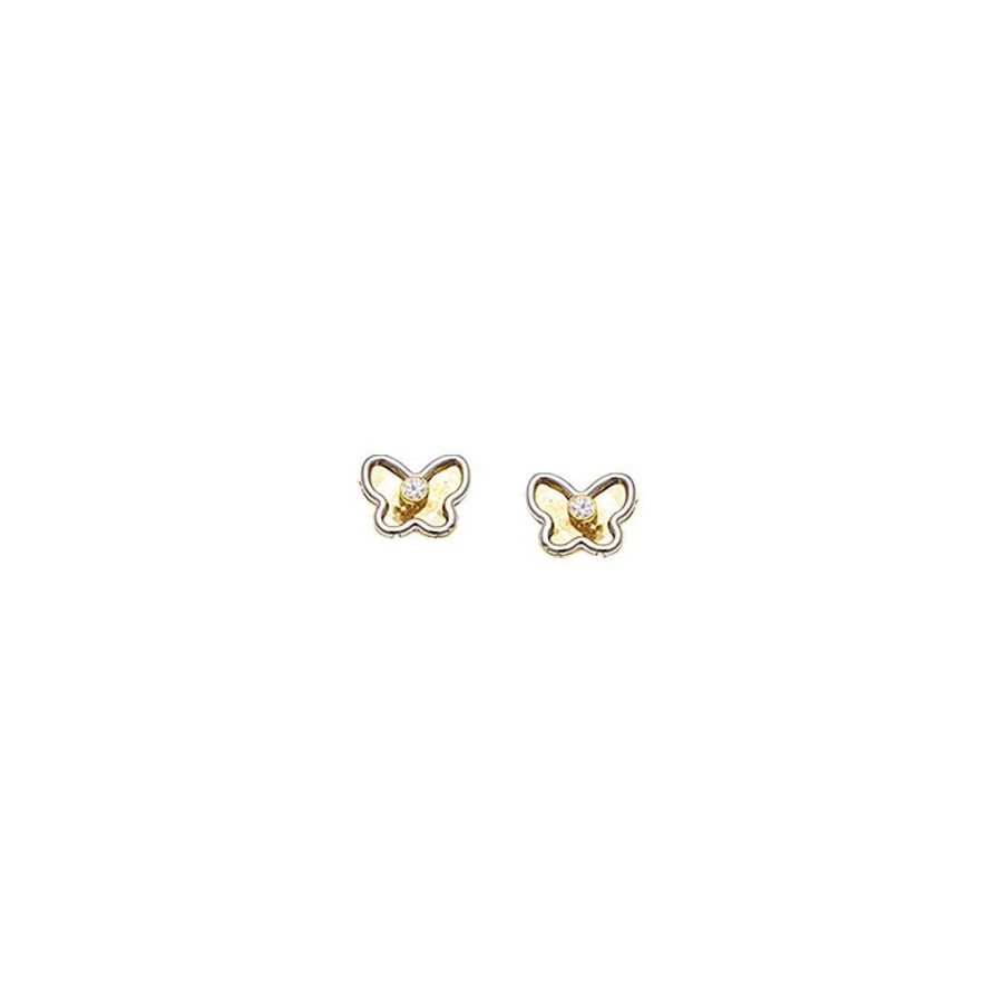 Joyas Infantiles Joya36 | Pendientes Con Mariposa En Oro De 9 Quilates