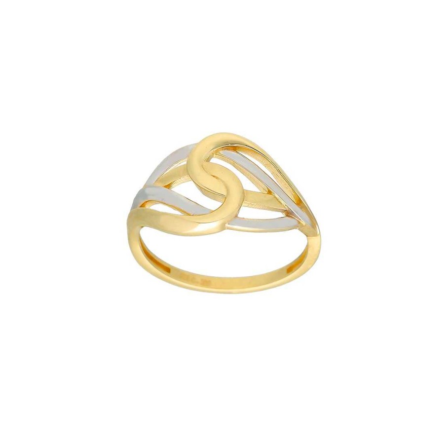 Joyer A En Oro Joya36 | Anillo Oro Bicolor Nudo