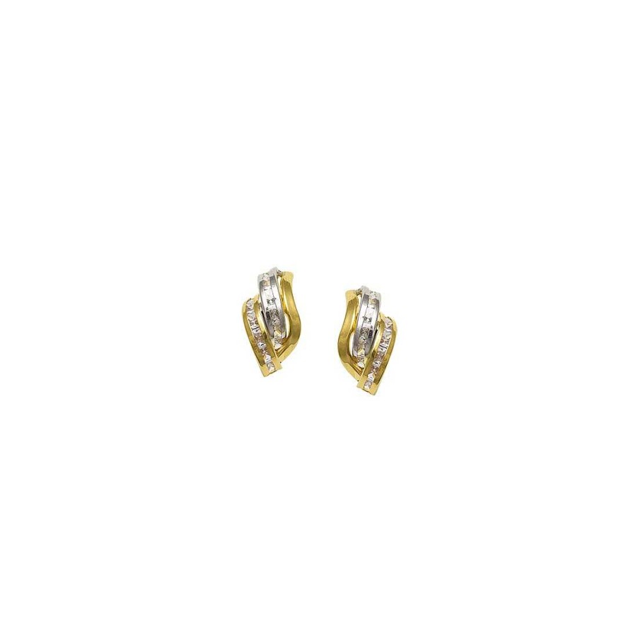 Joyer A En Oro Joya36 | Pendientes En Oro Bicolor De 9 Quilates