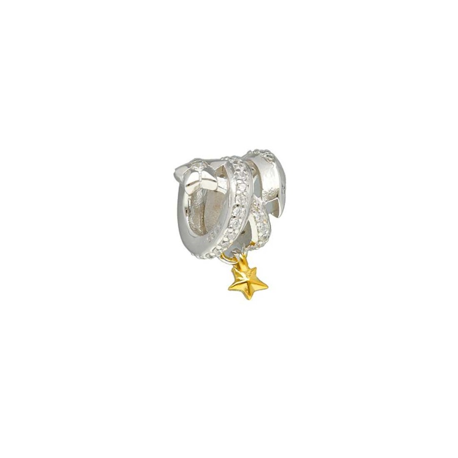 Joyer A En Plata Joya36 | Charm Para Pulsera Espiral Con Estrellas