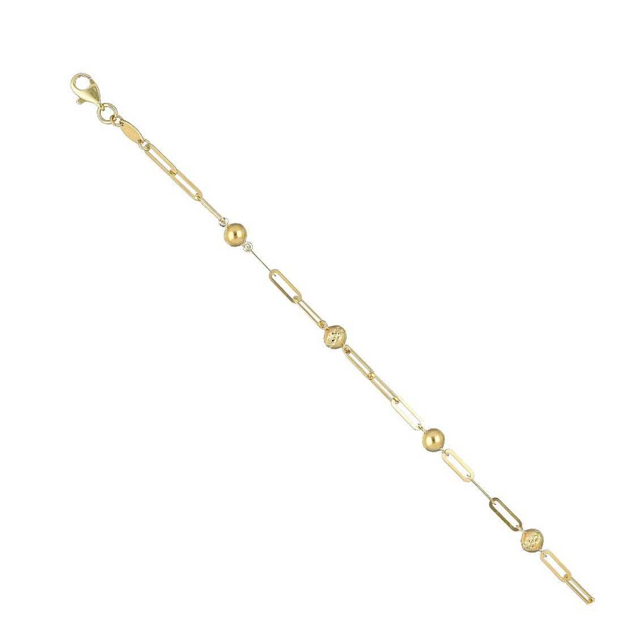 Joyer A En Oro Joya36 | Pulsera En Oro Bolas Talladas