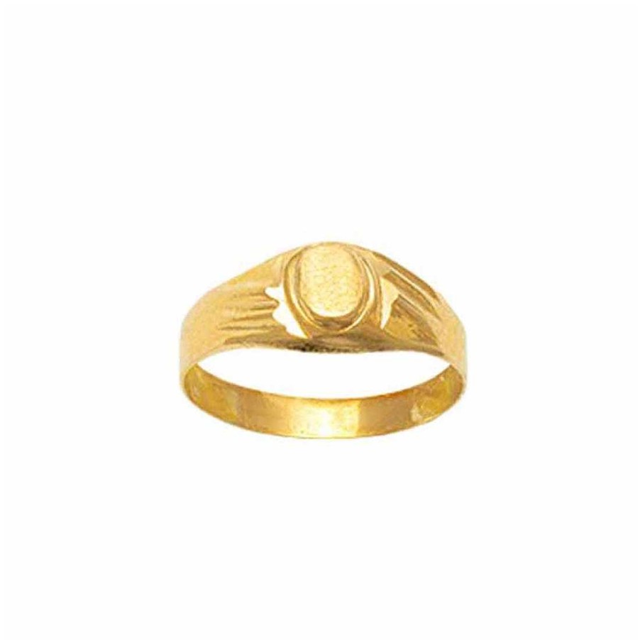 Joyas Infantiles Joya36 | Anillo En Oro Tipo Sello Infantil