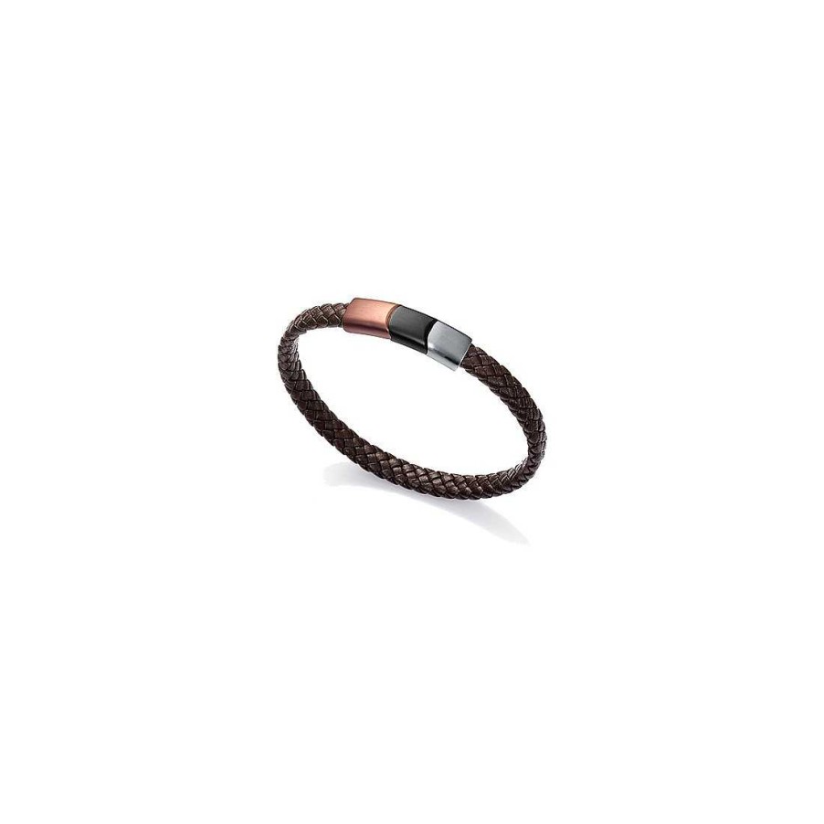 Joyer A Firmas Joya36 | Pulsera Viceroy Magnum Piel Y Acero 1329P09011