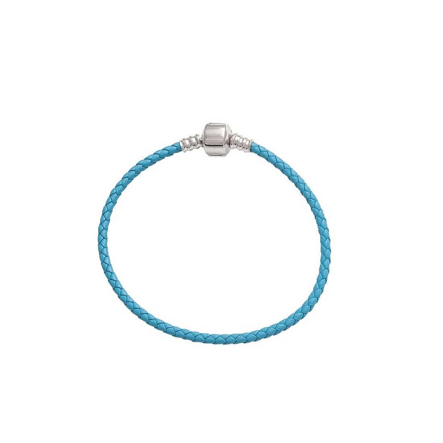 Joyer A En Plata Joya36 | Pulsera Para Charms Azul