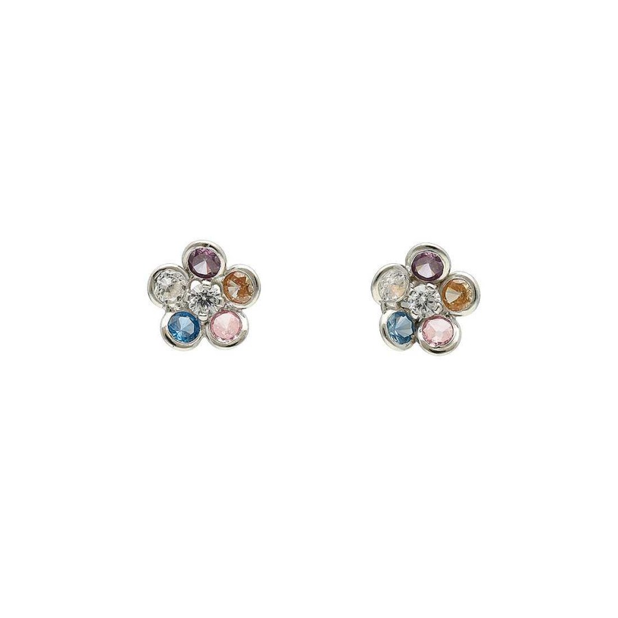 Joyer A En Plata Joya36 | Pendientes Plata Forma Flor