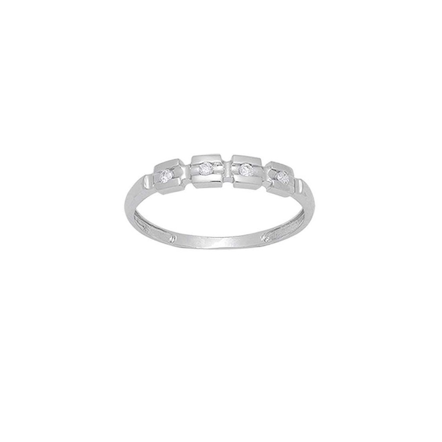 Joyer A Con Diamantes Joya36 | Anillo En Oro Blanco Y Diamantes