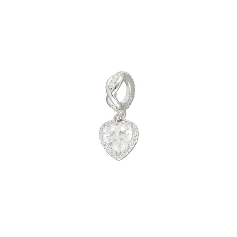 Joyer A En Plata Joya36 | Charm Para Pulsera Coraz N Con Circonitas