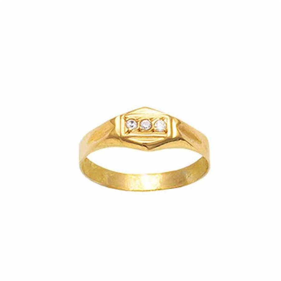 Joyas Infantiles Joya36 | Anillo En Oro Tipo Sello Infantil