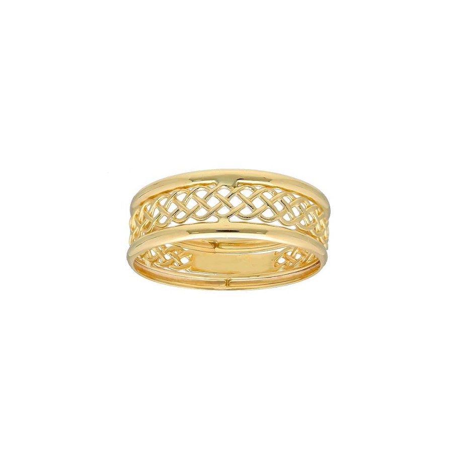 Joyer A En Oro Joya36 | Anillo Oro Trenza Aros