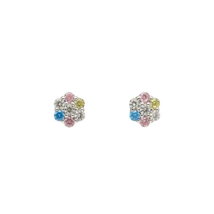 Joyer A En Plata Joya36 | Pendientes En Plata Forma Flor