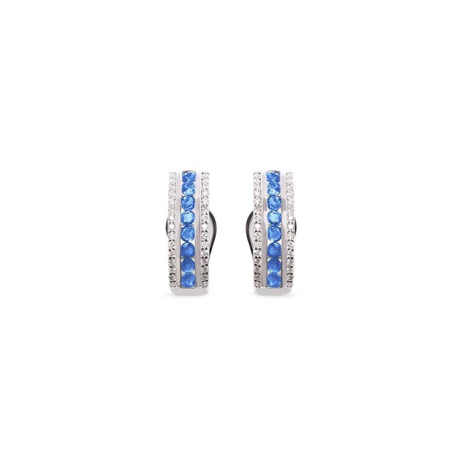 Joyer A Con Diamantes Joya36 | Pendientes En Oro Con Diamantes Y Zafiros