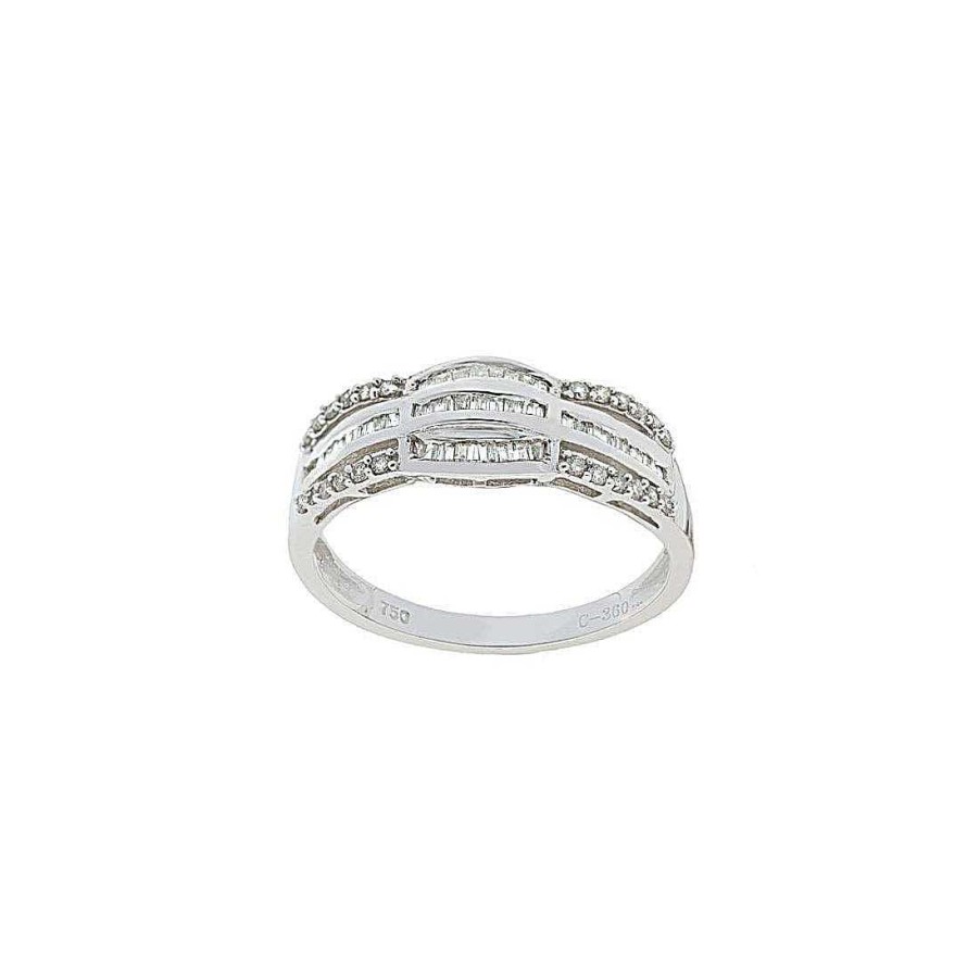 Joyer A Con Diamantes Joya36 | Anillo En Oro Blanco Y Diamantes