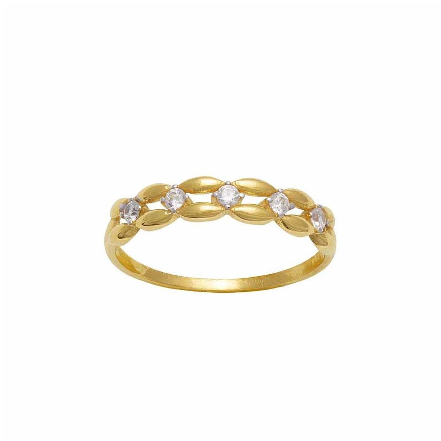 Joyer A En Oro Joya36 | Anillo En Oro Forma Entrelazada