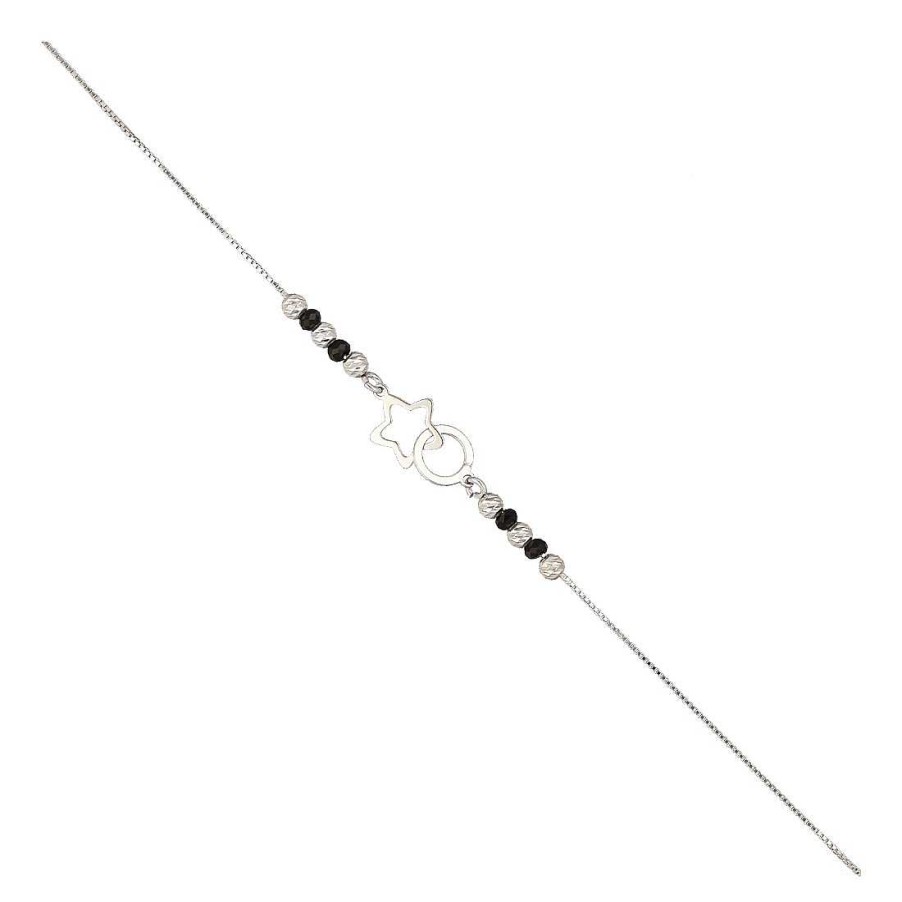 Joyer A En Plata Joya36 | Pulsera Plata Estrella Entrelazada