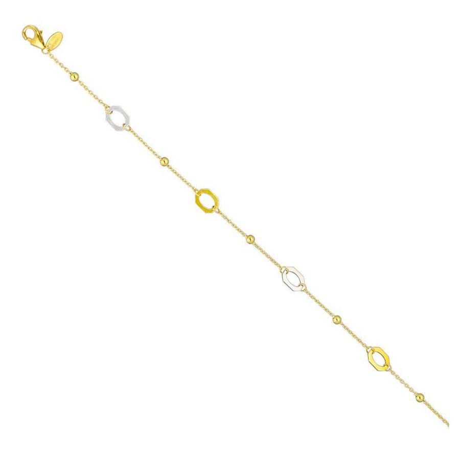 Joyer A En Oro Joya36 | Pulsera En Oro Bicolor