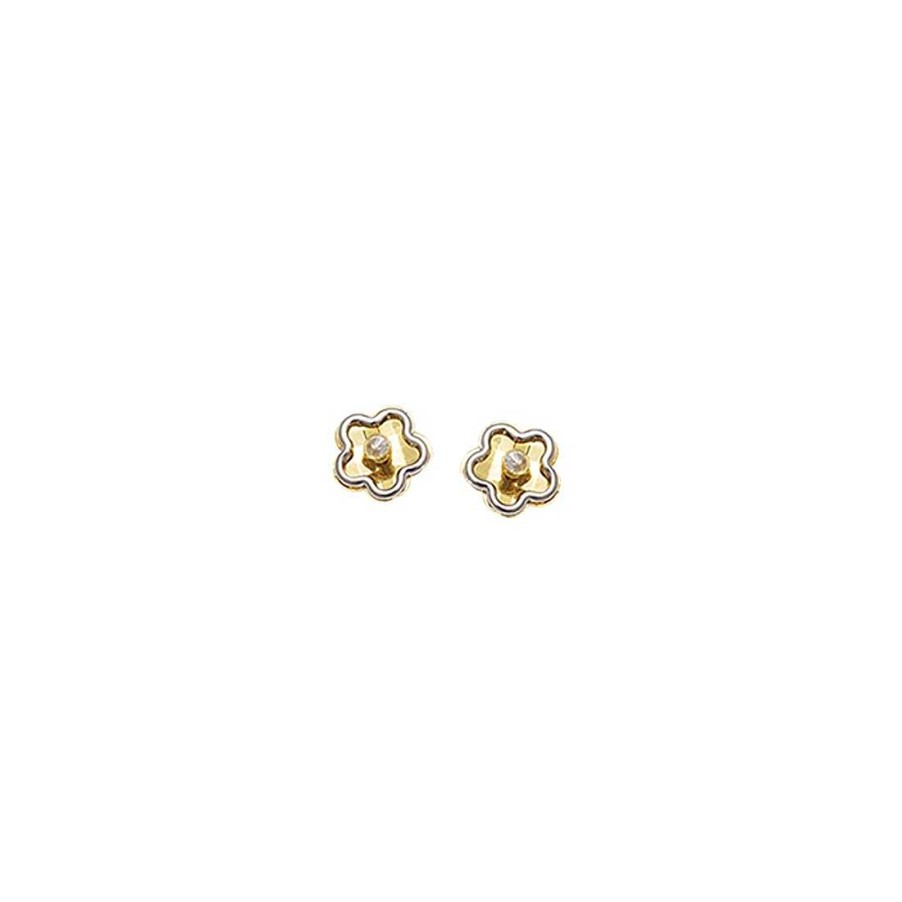 Joyas Infantiles Joya36 | Pendientes Flor En Oro De 9 Quilates