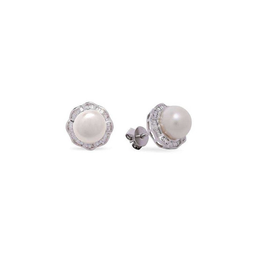 Joyer A Con Diamantes Joya36 | Pendientes En Oro Blanco Con Perlas Y Diamantes