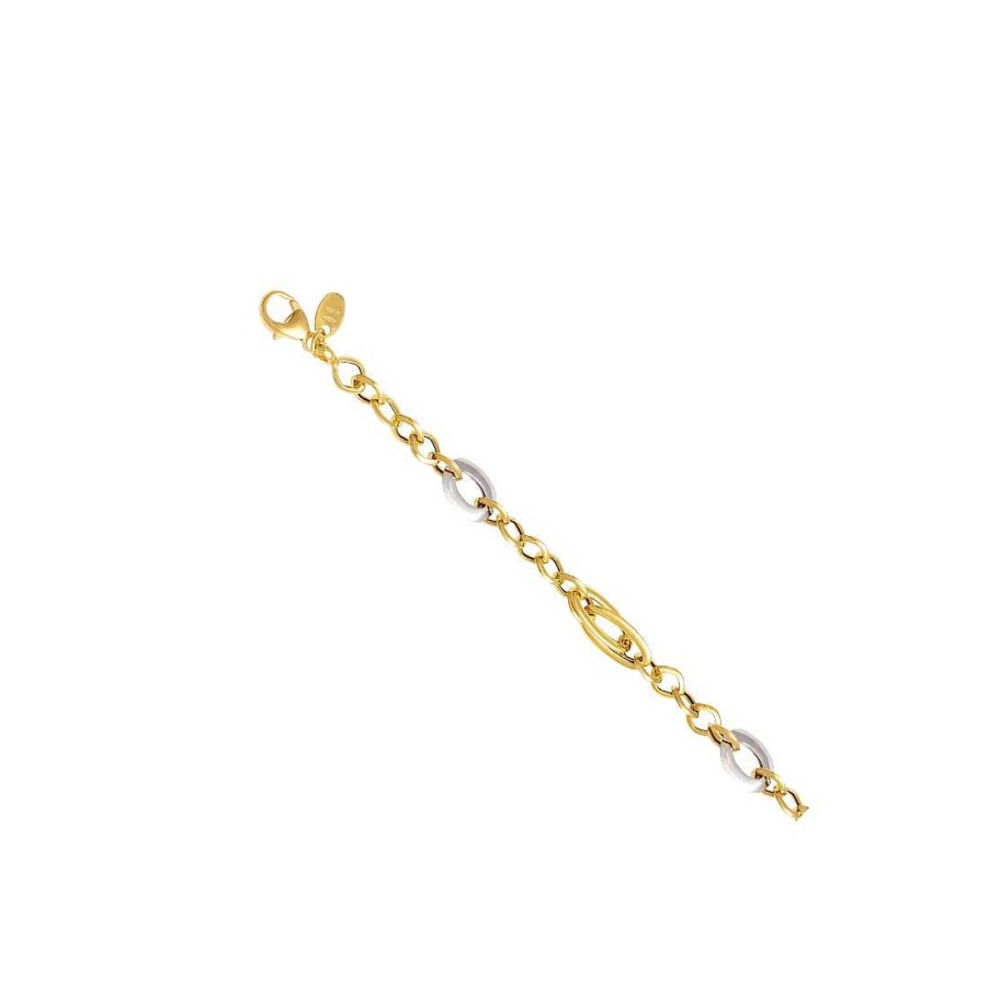 Joyer A En Oro Joya36 | Pulsera En Oro Amarillo Y Blanco Valo