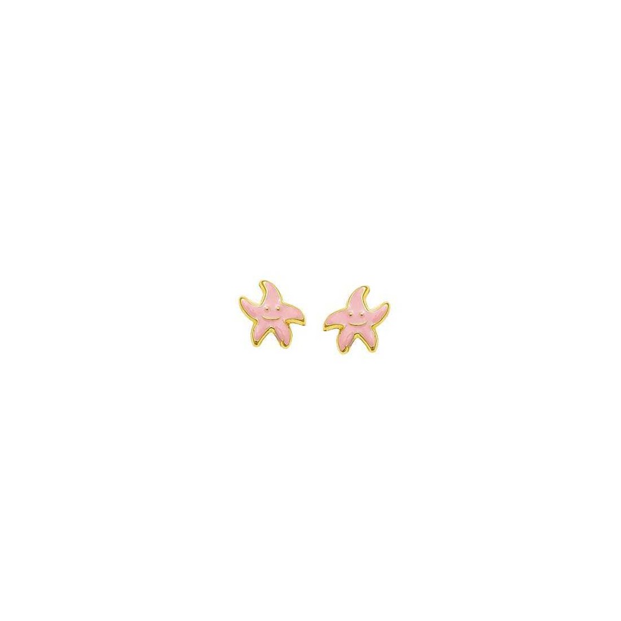 Joyas Infantiles Joya36 | Pendientes En Oro Forma Estrella Mar