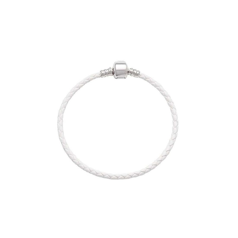 Joyer A En Plata Joya36 | Pulsera Para Charms Piel Blanca