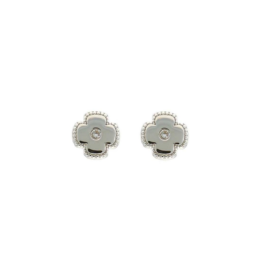 Joyer A En Plata Joya36 | Pendientes Plata Forma Flor