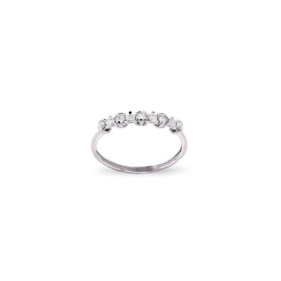 Joyer A Con Diamantes Joya36 | Anillo En Oro De Blanco Y Diamantes