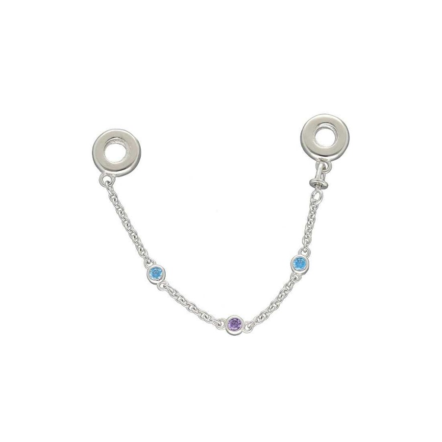 Joyer A En Plata Joya36 | Charm Para Pusera Doble Con Circonitas