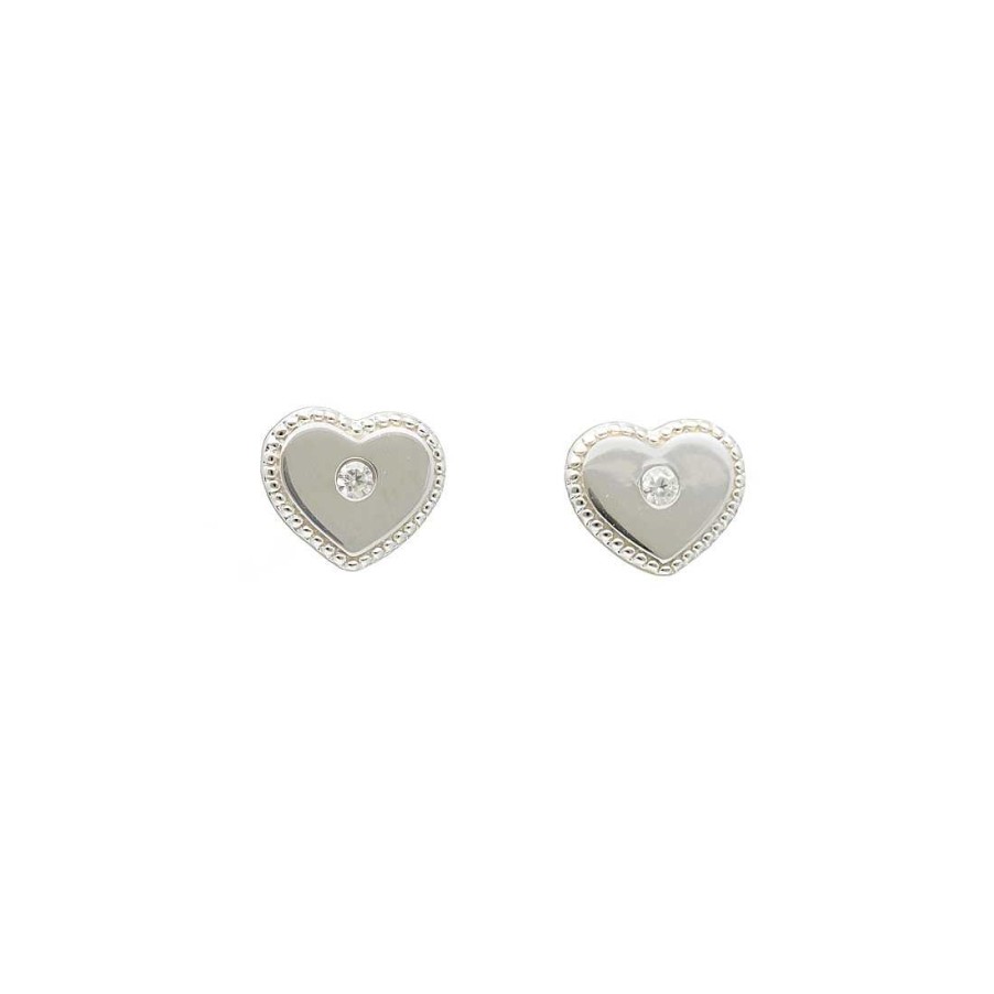 Joyer A En Plata Joya36 | Pendientes Plata Corazones