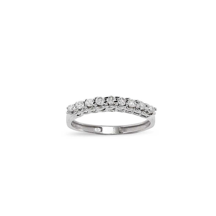 Joyer A Con Diamantes Joya36 | Anillo En Oro Blanco 9 Quilates Y Diamantes