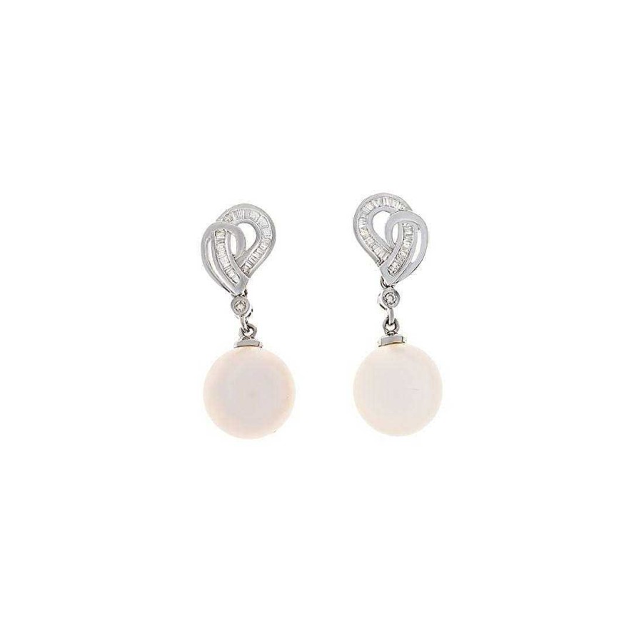 Joyer A Con Diamantes Joya36 | Pendientes En Oro Blanco Con Perlas Y Diamantes