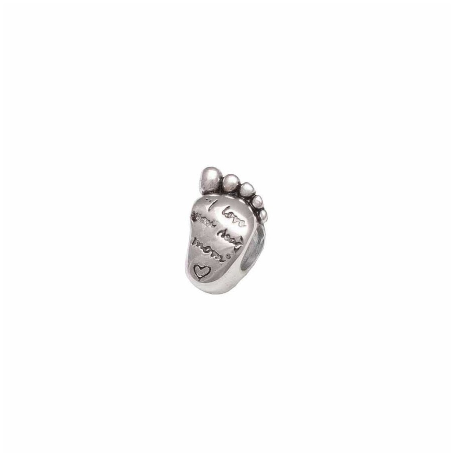 Joyer A En Plata Joya36 | Charm Forma Pie "I Love You, Dear Mom"