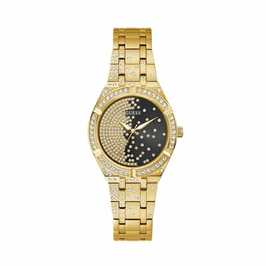 Relojes Joya36 | Reloj Guess Dorado Y Negro Anal Gico Con Cristales