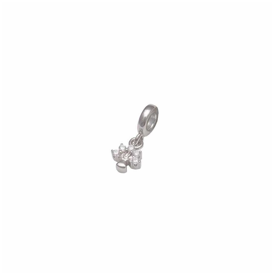 Joyer A En Plata Joya36 | Charm Forma De Rbol Con Circonitas