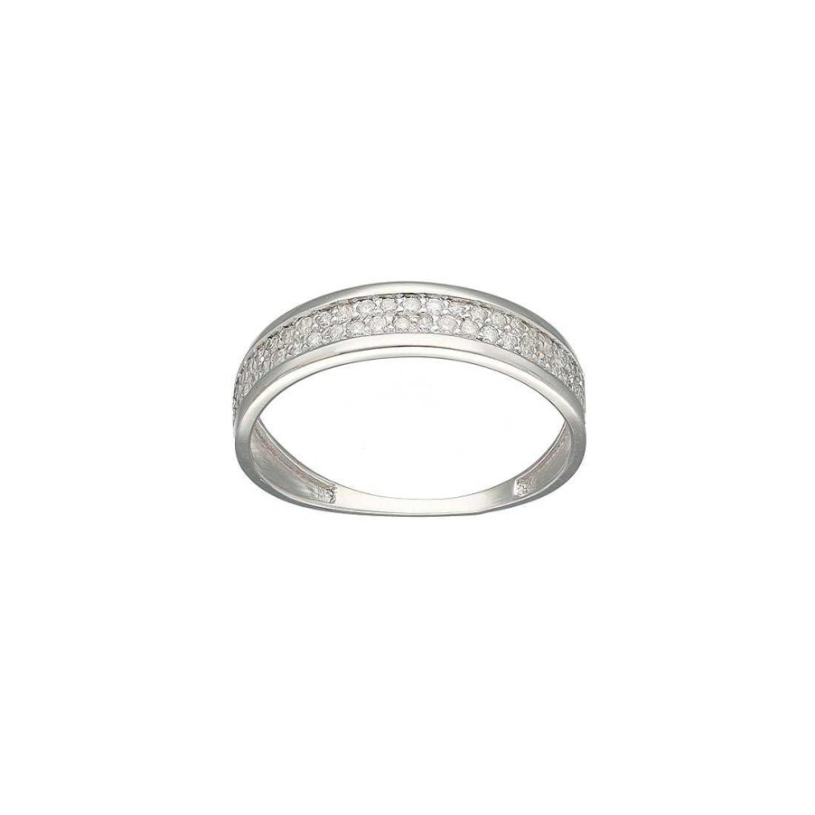 Joyer A Con Diamantes Joya36 | Anillo En Oro Blanco Y Diamantes Cuajo