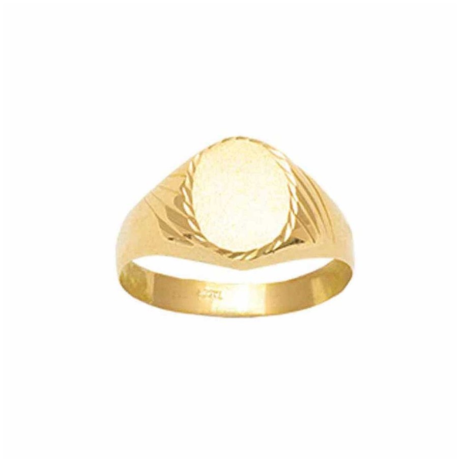 Joyas Infantiles Joya36 | Anillo En Oro Tipo Sello Infantil