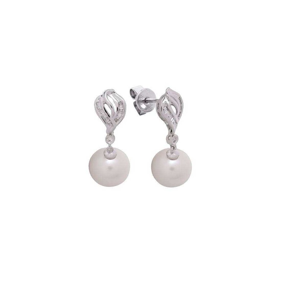 Joyer A Con Diamantes Joya36 | Pendientes En Oro Blanco Con Perlas Y Diamantes