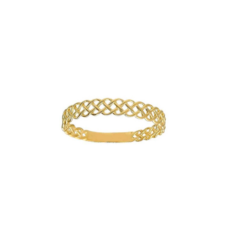 Joyer A En Oro Joya36 | Anillo Oro Trenza