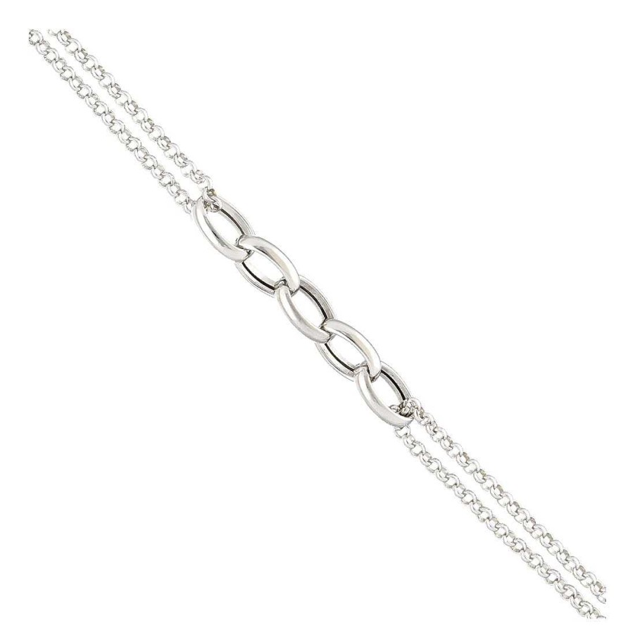 Joyer A En Plata Joya36 | Pulsera En Plata Forma Cadena